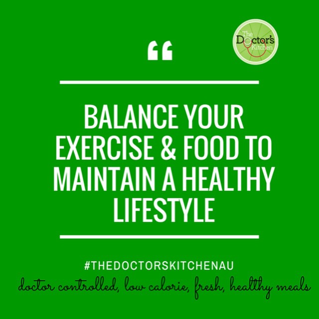 Balance your exercise & food to maintain a healthy lifestyle.